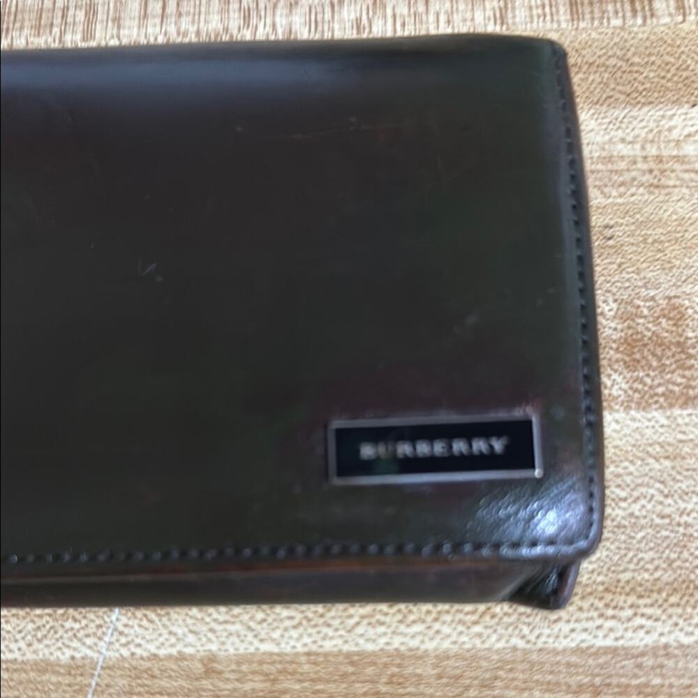 Burberry Dark Brown Leather Clutch - Picture 2 of 11